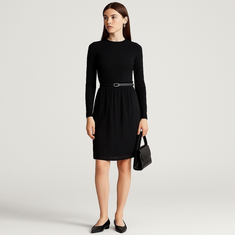 Tommy Hilfiger Black Pleated Skirt Size 4
